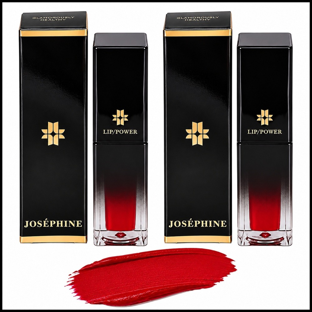 2 x Josephine Lip Power Natural Matte Liquid Lipstick in Meet Tiphaine Red Full